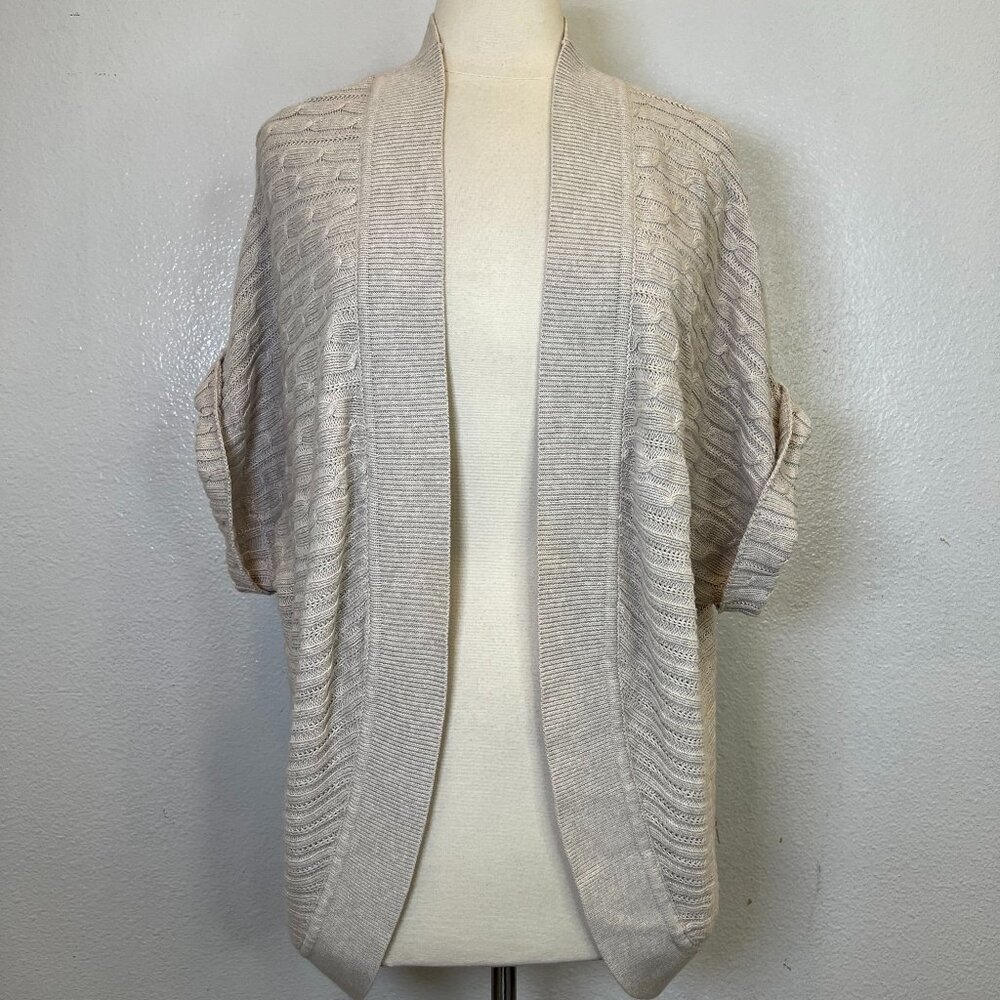 Lane Bryant Cardigan Sweater Size‎ 22/24 Dolman Sleeve Open Front Cable Knit